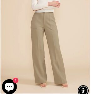 Elegant Tan High-Waisted Women's Pants